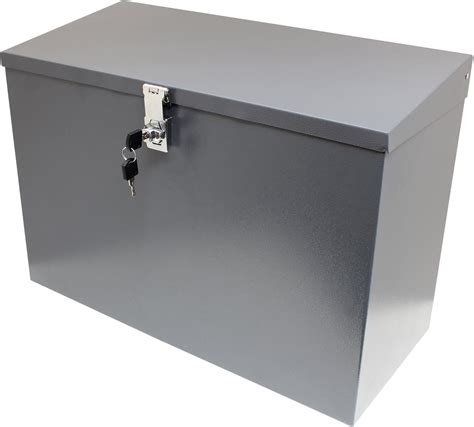 large locking steel box|7x14x2' high metal storage box.